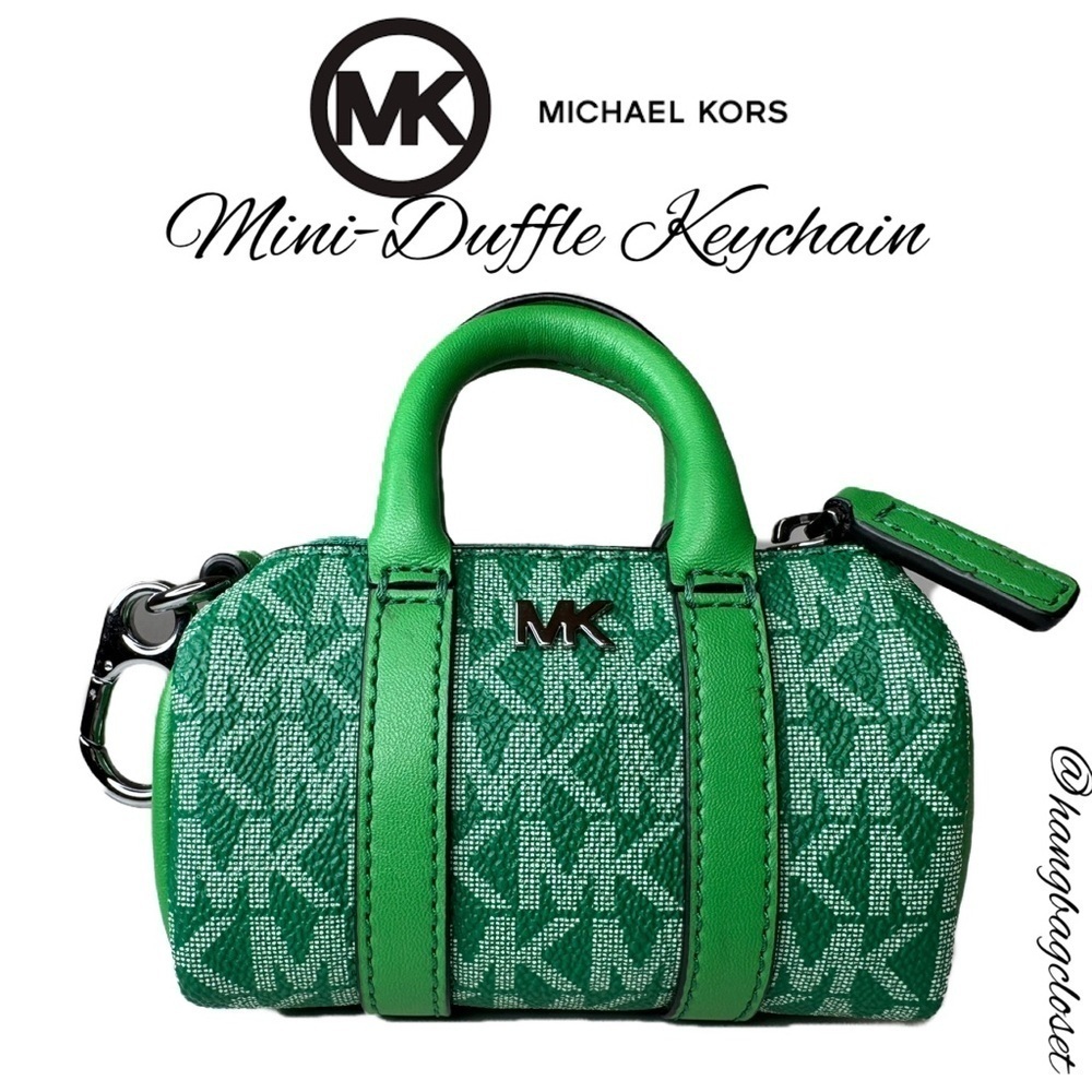 Michael Kors Vibrant Green Mini-Duffle Keychain - Picture 14 of 14